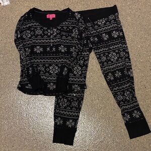 Victoria's Secret Black and White Pajama Set